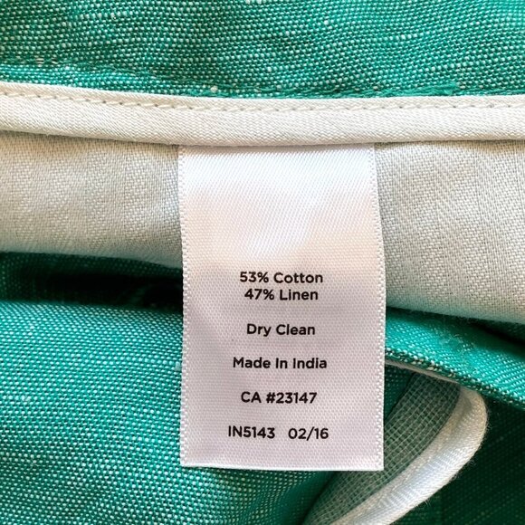Talbots Shorts Linen Blend Size 8 Green 10.5” Inseam Bermuda Resort - Picture 4 of 10